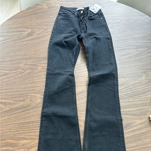 Zara black denim flares. NWT.